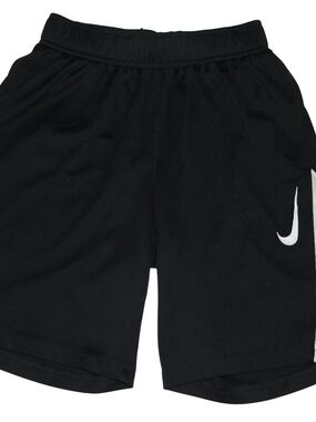 Nike Black Kids Performance Shorts with White Swoosh